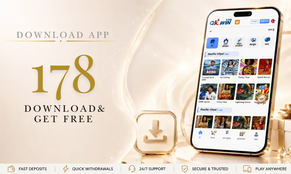 Okwin178 app download bonus NPR 178 free